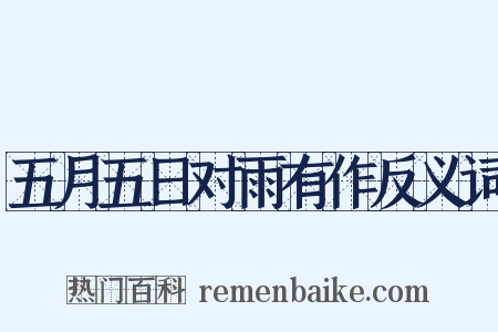 五月五日对雨有作反义词是什么意思的图片